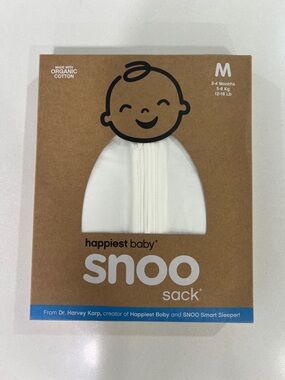 Happiest Baby Snoo Sack Baby Sleep Sack in White - Medium (12-18lbs)